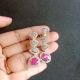 Handmade Brass Metal Jewellery Pink Teardrop Necklace Set